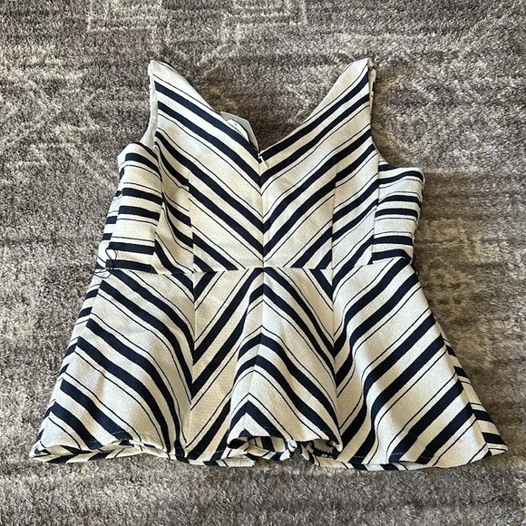 NWT Anthropologie Maeve Mitered Stripe Peplum Top 12 - Picture 9 of 9